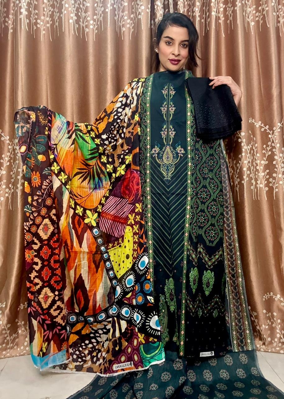 New Gullrang Digital Print Cotton Dress