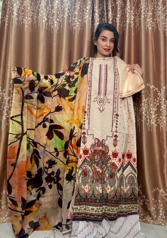 New Gullrang Digital Print Cotton Dress