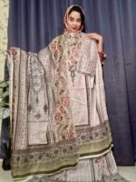 Pakistani Premium Lawn cream colour -Pure Cotton dupatta