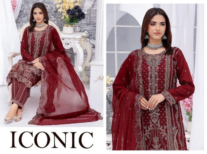 bin Hamid chiffon Premium Quality Pakistani Bin Hamid vol 2 - Image 1